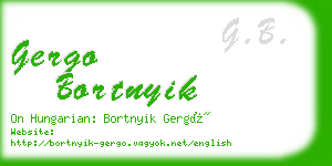 gergo bortnyik business card